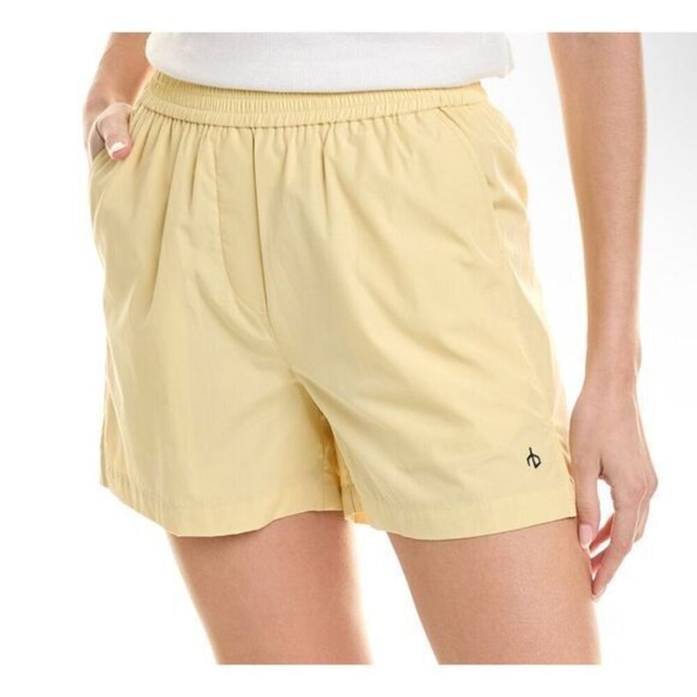 RAG & BONE Womens Pale Yellow Emma Shorts Poplin Cotton Boxer Pull On XS Elastic